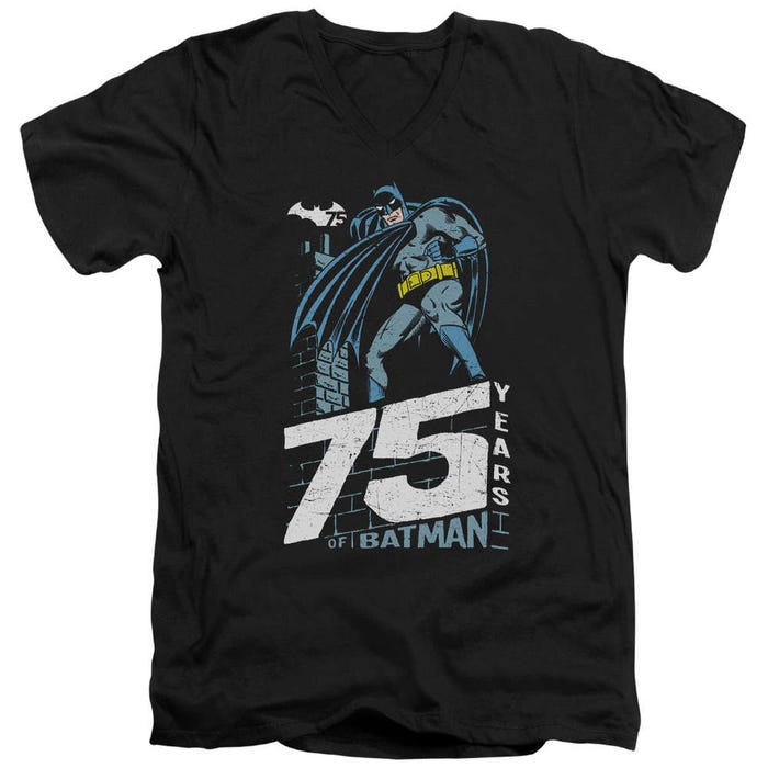 Batman Rooftop 75  Years V-Neck T-Shirt