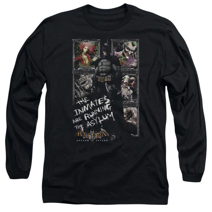 Batman Running The Asylum Long Sleeve Shirt