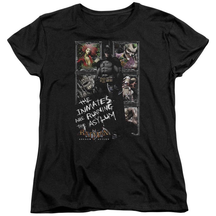Batman Running The Asylum Womens T-Shirt