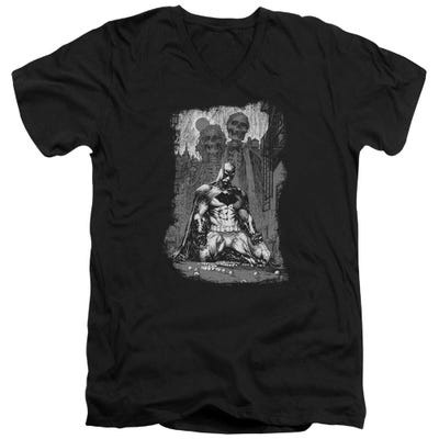 Batman Sketchy Shadows V-Neck T-Shirt