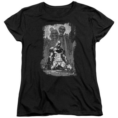 Batman Sketchy Shadows Womens T-Shirt