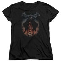 Batman Smoke And Fire Womens T-Shirt