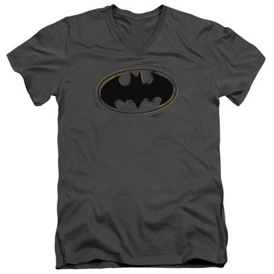 Batman Spray Paint Logo V-Neck T-Shirt