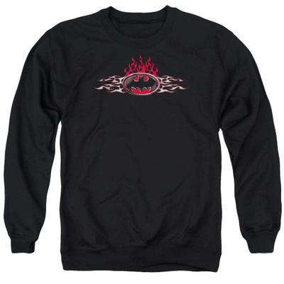 Batman Steel Flames Logo Sweatshirt