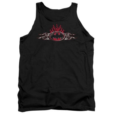 Batman Steel Flames Logo Tank Top