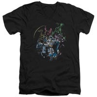 Batman Surrounded V-Neck T-Shirt