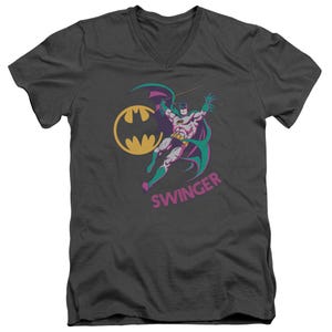 Batman Swinger Logo V-Neck T-Shirt