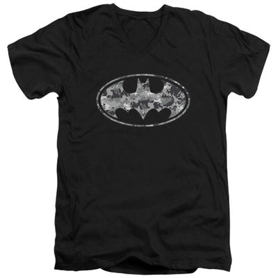 Batman Urban Camo Shield V-Neck T-Shirt