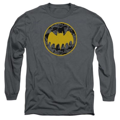 Batman Vintage Symbol Collage Long Sleeve Shirt