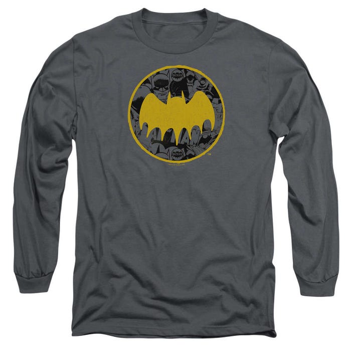 Batman Vintage Symbol Collage Long Sleeve Shirt