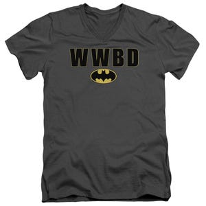 Batman Wwbd Logo V-Neck T-Shirt