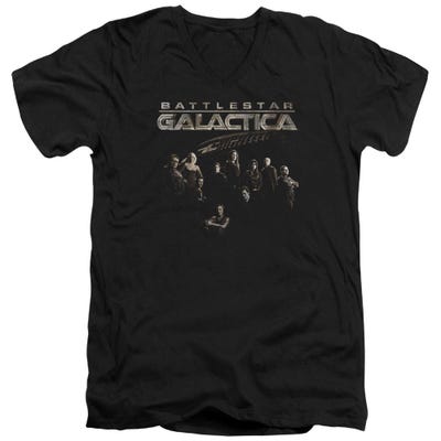 Battlestar Galactica Battle Cast V-Neck T-Shirt