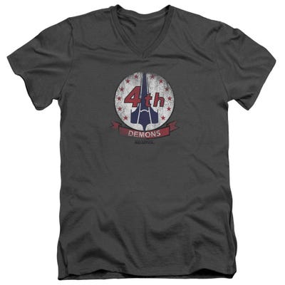Battlestar Galactica Demons Badge V-Neck T-Shirt
