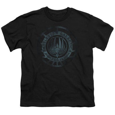 Battlestar Galactica Faded Emblem Kids T-Shirt