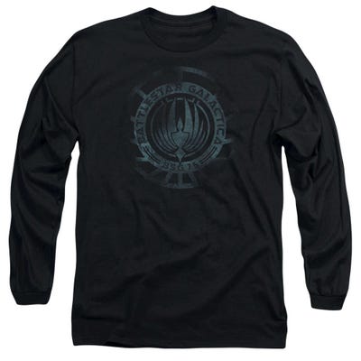 Battlestar Galactica Faded Emblem Long Sleeve Shirt