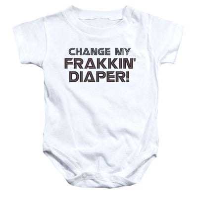 Battlestar Galactica Frakkin Diaper Baby Bodysuit