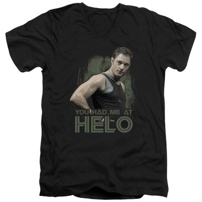 Battlestar Galactica Had Me at Helo V-Neck T-Shirt