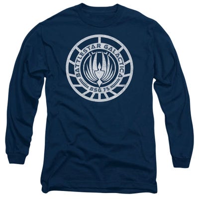 Battlestar Galactica Scratched BSG Logo Long Sleeve Shirt