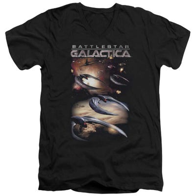 Battlestar Galactica When Cyclons Attack V-Neck T-Shirt