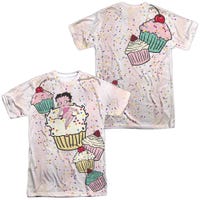 Betty Boop Cup Cake Front & Back Sublimation T-Shirt