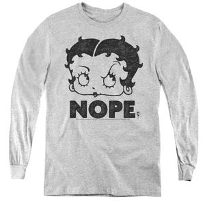 BETTY BOOP NOPE Kids Long Sleeve Shirt