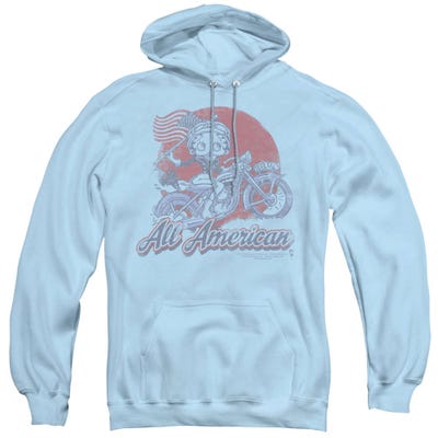 Betty Boop All American USA Biker Motor Cycle Hoodie