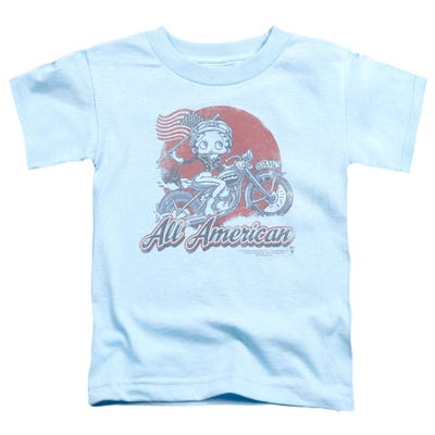 Betty Boop All American USA Biker Motor Cycle Toddler T-Shirt