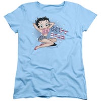 Betty Boop All American USA Girl Womens T-Shirt