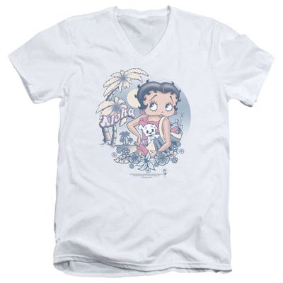 Betty Boop Aloha Hawaii V-Neck T-Shirt