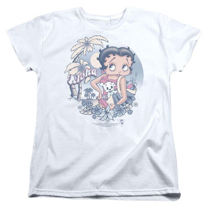Betty Boop Aloha Hawaii Womens T-Shirt