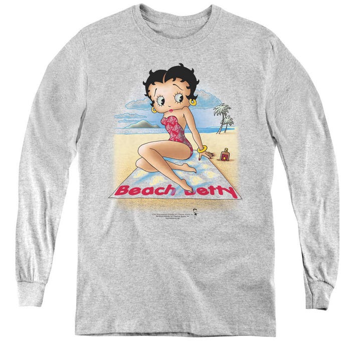 Betty Boop Beach Party Kids Long Sleeve Shirt