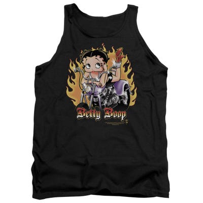 Betty Boop Biker Flames Motor Cycle Tank Top