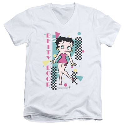 Betty Boop Booping 80's Style V-Neck T-Shirt