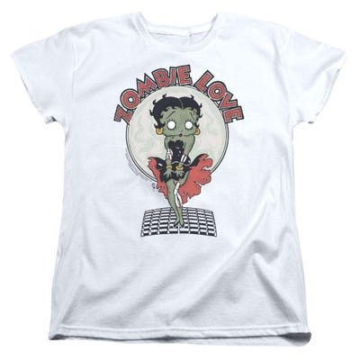 Betty Boop Breezy Zombie Love Womens T-Shirt