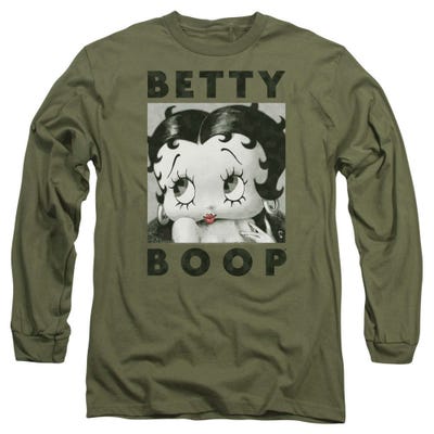 Betty Boop Camo Glamour Long Sleeve Shirt