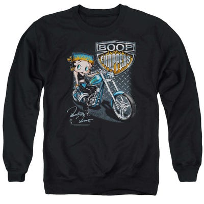 Betty Boop Chippers Biker Motor Cycle  Sweatshirt