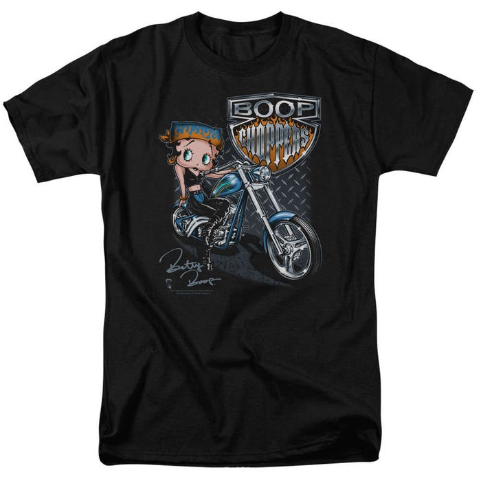 Betty Boop Chippers Biker Motor Cycle  T-Shirt