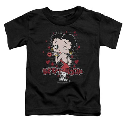 Betty Boop Classic Kiss Logo Hearts Toddler T-Shirt