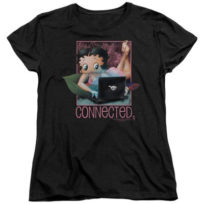 Betty Boop Computer Connected Womens T-Shirt