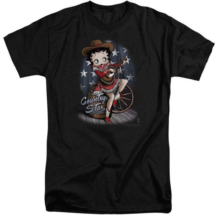 Betty Boop Country Star Singer Tall T-Shirt