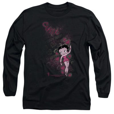 Betty Boop Cutie Love and Hearts Long Sleeve Shirt