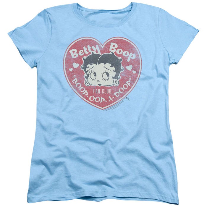 Betty Boop Fan Club Heart Boop-Oop-A-Doop Womens T-Shirt