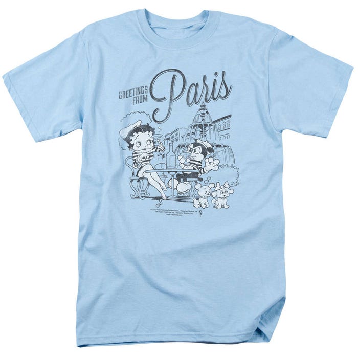 Betty Boop Greetings from Paris, France T-Shirt