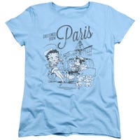 Betty Boop Greetings from Paris, France Womens T-Shirt