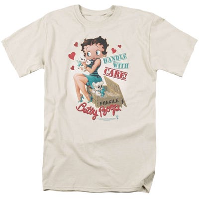 Betty Boop Handle with Care Fragile Package T-Shirt