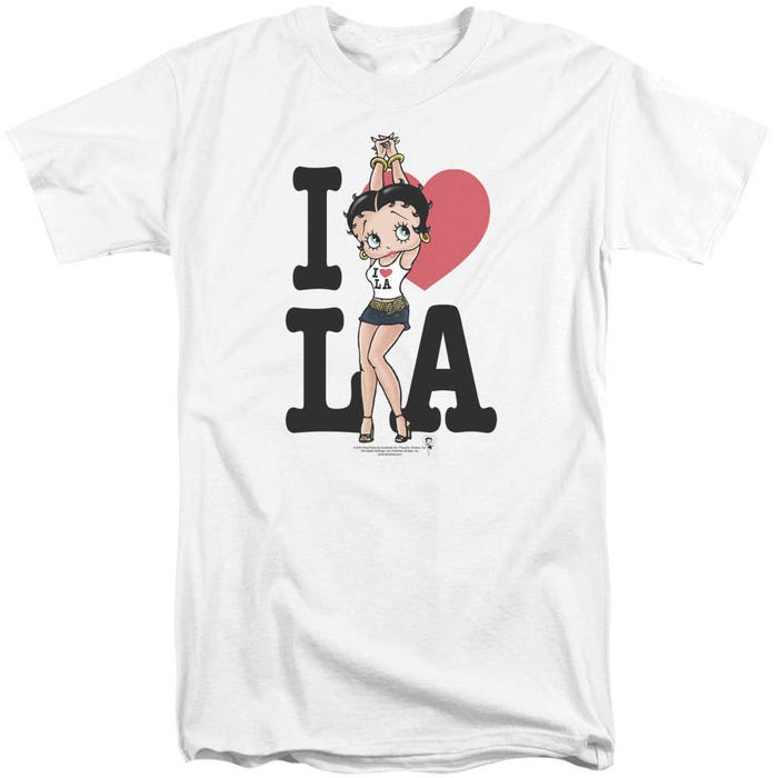 Betty Boop I Heart Love LA California Tall T-Shirt