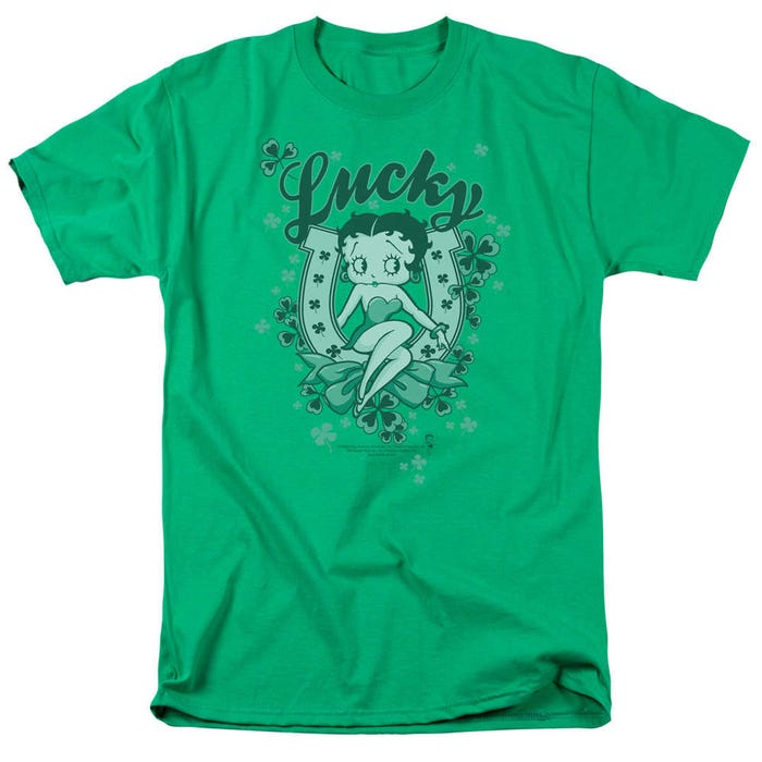 Betty Boop Luchy Charm Irish St. Patrick's Day T-Shirt