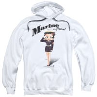 Betty Boop Marine and Proud USA Hoodie