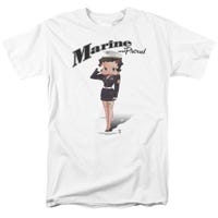 Betty Boop Marine and Proud USA T-Shirt