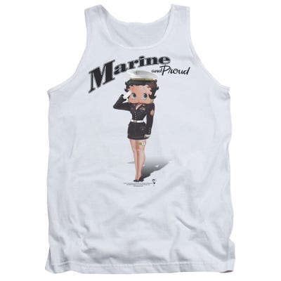 Betty Boop Marine and Proud USA Tank Top